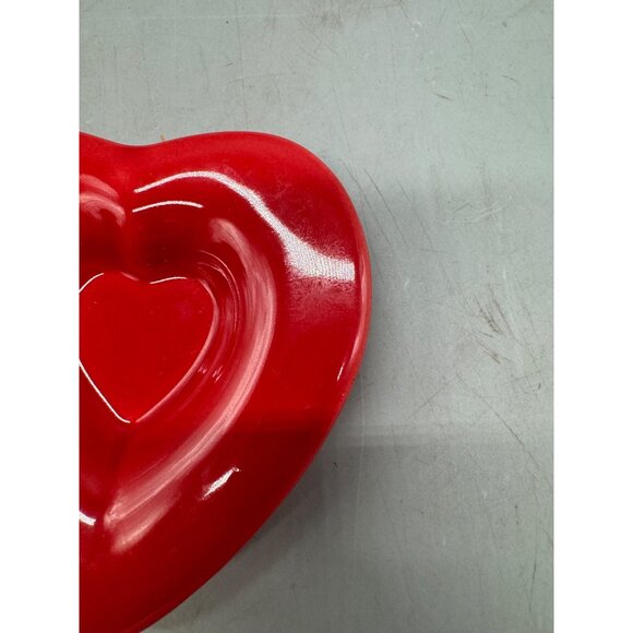 Haldun Seramik Heart-Shaped Decorative Ceramic Dish Red Turkish Pottery READ - Picture 2 of 6
